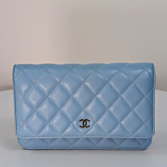 Chanel Handbags - Chanel Blue Caviar Wallet on Chain (WOC)